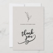 ミニマリストの結婚式招待状テンプレート 招待状 (裏面)