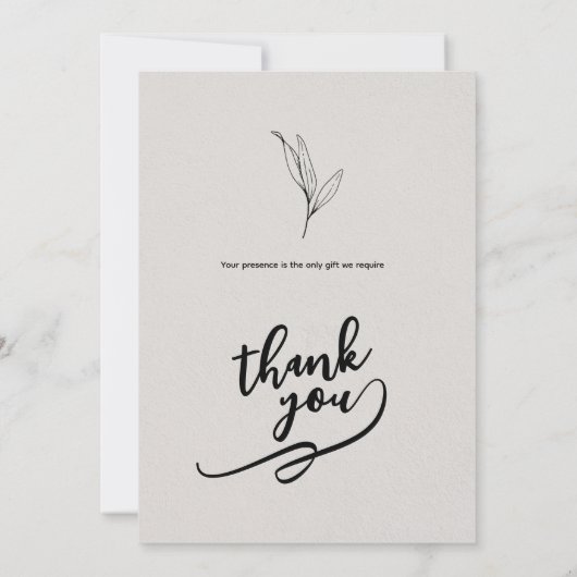 ミニマリストの結婚式招待状テンプレート 招待状 (裏面)