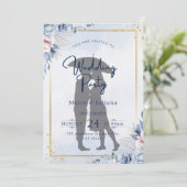 ミニマリストの結婚式招待状 セーブザデート (スタンド正面)