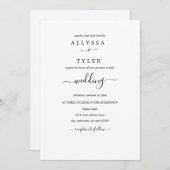 ミニマリストの結婚式招待状 招待状 (正面/裏面)