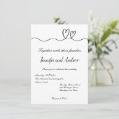 ミニマリストの結婚式招待状 案内状 (スタンド正面)