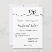 ミニマリストの結婚式招待状 案内状 (正面)