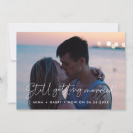 ミニマリストの結婚式更新 まだ結婚する 案内状