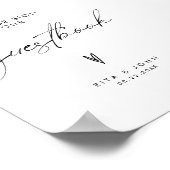 ミニマリストの結婚式 ゲストブックサイン ポスター (角)