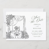 ミニマリストの結婚式 セーブザデート (正面)