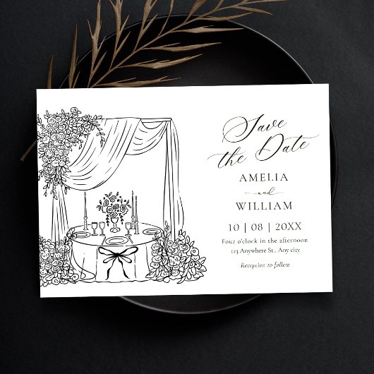 ミニマリストの結婚式 セーブザデート