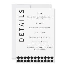 ミニマリストの結婚式 詳細カード