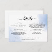 ミニマリストの結婚式 詳細情報テンプレート 招待状 (正面/裏面)