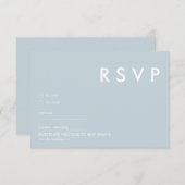 ミニマリストの結婚式RSVPカード 招待状 (正面/裏面)