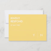 ミニマリストの結婚式RSVPカード 招待状 (正面)