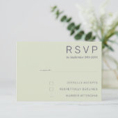 ミニマリストの結婚式RSVPカード 招待状 (スタンド正面)