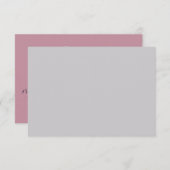 ミニマリストの結婚式RSVPカード 招待状 (正面/裏面)