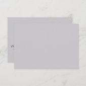 ミニマリストの結婚式RSVPカード 招待状 (正面/裏面)