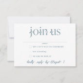 ミニマリストの結婚式RSVPカード 招待状 (正面)