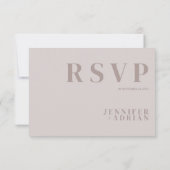 ミニマリストの結婚式RSVPカード 招待状 (裏面)