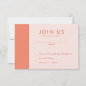 ミニマリストの結婚式RSVPカード 招待状 (正面)