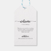 ミニマリストの結婚書道の歓迎ギフトラベル ギフトタグ (正面)
