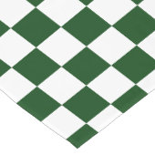 ミニマリストの緑と白のパタ市松模様にーン ショートテーブルランナー (コーナー)