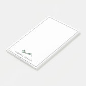 ミニマリストの緑のミストレートウィグに名前を追加 ポストイット (アングル)