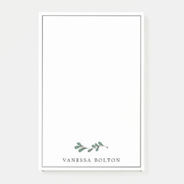 ミニマリストの緑のミストレートウィグに名前を追加 ポストイット