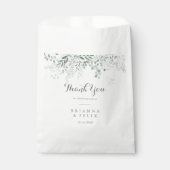 ミニマリストの緑のユーカリありがとう結婚。 フェイバーバッグ (正面)