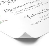 ミニマリストの緑のユーカリのシグネチャードリンク ポスター (角)