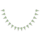 ミニマリストの緑の結婚シダの装飾 バンティングフラッグ (全)