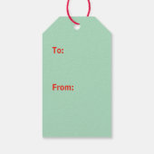 ミニマリストの緑「木々が楽しい」クリスマス ギフトタグ (裏面)