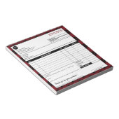 ミニマリストの縁どPlaid Business Invoiceテンプレート ノートパッド (アングル)