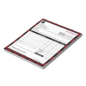 ミニマリストの縁どPlaid Business Invoiceテンプレート ノートパッド (回転)