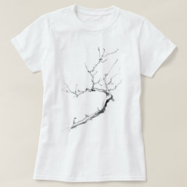 ミニマリストの繊細な木の枝 Tシャツ