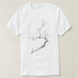 ミニマリストの繊細な木の枝 Tシャツ