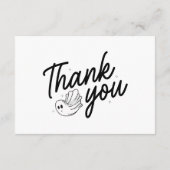 ミニマリストの美しいハロウィン不気味ありがとう サンキューカード (裏面)