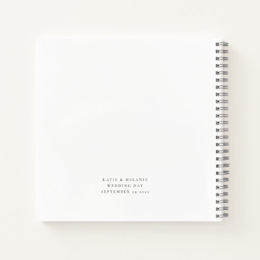 ミニマリストの脚本編レズ結婚ビアンズゲストブック ノートブック (裏面)