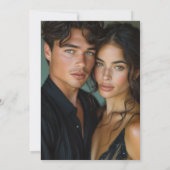 ミニマリストの脚本編集結婚写真 セーブザデート (裏面)