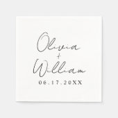 ミニマリストの脚花嫁の名前 スタンダードカクテルナプキン (正面)