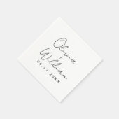 ミニマリストの脚花嫁の名前 スタンダードカクテルナプキン (角)
