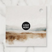 ミニマリストの自然な水彩抽象パターン フェイバータグ (裏面)