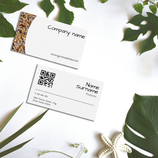 ミニマリストの船首写真QR名刺 名刺