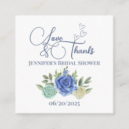 ミニマリストの花の愛と感謝のウェディング エンクロージャーカード