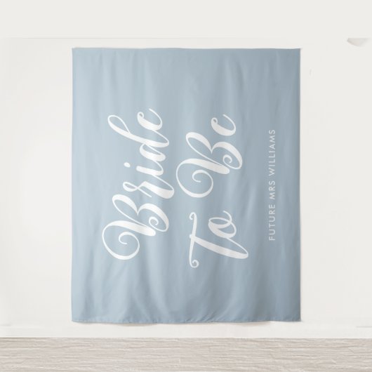ミニマリストの花嫁のための結婚前お祝いバックドロップ タペストリー (正面)