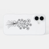 ミニマリストの花束 iPhone 16ケース (裏面横)