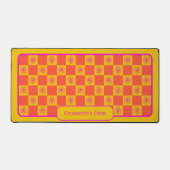 ミニマリストの花 – パレットにチェックイン デスクマット (正面)