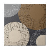 ミニマリストの茶色の灰色の円 タイル (正面)