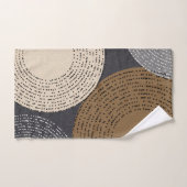 ミニマリストの茶色の灰色の円 バスタオルセット (ハンドタオル)