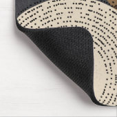 ミニマリストの茶色の灰色の円 マウスパッド (コーナー)