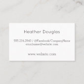 ミニマリストの草分けタイポグラフィ 名刺 (裏面)