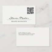 ミニマリストの草分けフォント | QRコード 名刺 (正面/裏面)