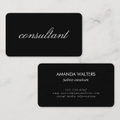 ミニマリストの草分け文字 |コンサルタント 名刺 (正面/裏面)
