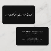 ミニマリストの草分け文字 |メイクアップアーティスト 名刺 (正面/裏面)